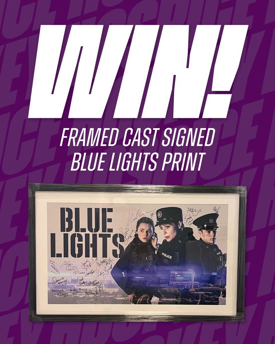 ✍️ WIN a framed cast signed Blue Lights print!

Get your hands on this incredible piece of memorabilia from the BAFTA award-winning BBC series! 🔥

All proceeds will be donated to <a href="/NIHospice/">NI Hospice</a> 💜

🔗 ENTER HERE: bit.ly/BlueLightsPrint
🗓️ Entires close at 11AM on Thursday 17 July.