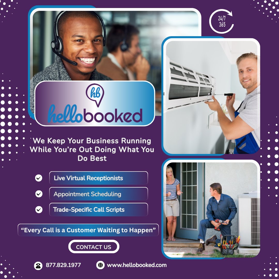 hellobookednow's tweet image. Missed calls = missed $$$ 💸

With HelloBooked, you get:
✅ 24/7 real people
✅ Scripts tailored to your trade
✅ Integration with Service Titan, Successware + more*

We’ve changed. Take a 2nd look.

👉 hellobooked.com

#PlumbingLife #Tradespeople #HomeServiceGrowth
