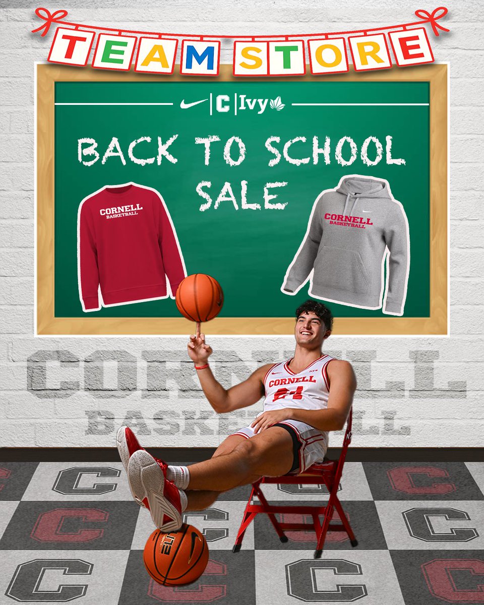 🚨The Cornell Men’s Basketball Back to School Sale is officially OPEN! 🚨

🔴⚪️ Shop exclusive Cornell Basketball merchandise before it’s gone!

Visit the link below!

bsnteamsports.com/shop/GoKj9WmTje

#GoBigRed #NewmanNation #BackToSchool
