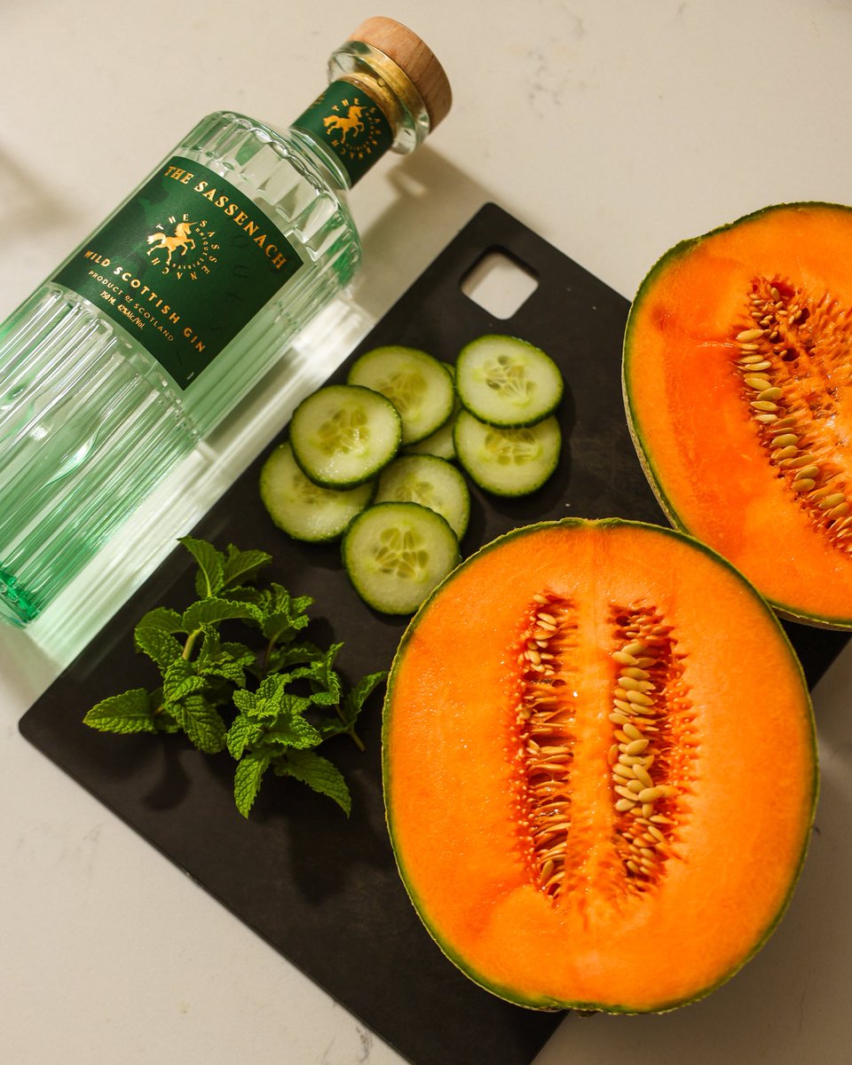 You made it through the week. This is your reward. 🍈🍸

Melon Gin Smash
2 oz Sassenach Gin
1.5 oz melon syrup
Club soda
Cucumber slices
Mint for garnish

In a shaker tin, muddle a few cucumber slices, then add the gin, melon syrup, and ice. Shake until well chilled, then strain