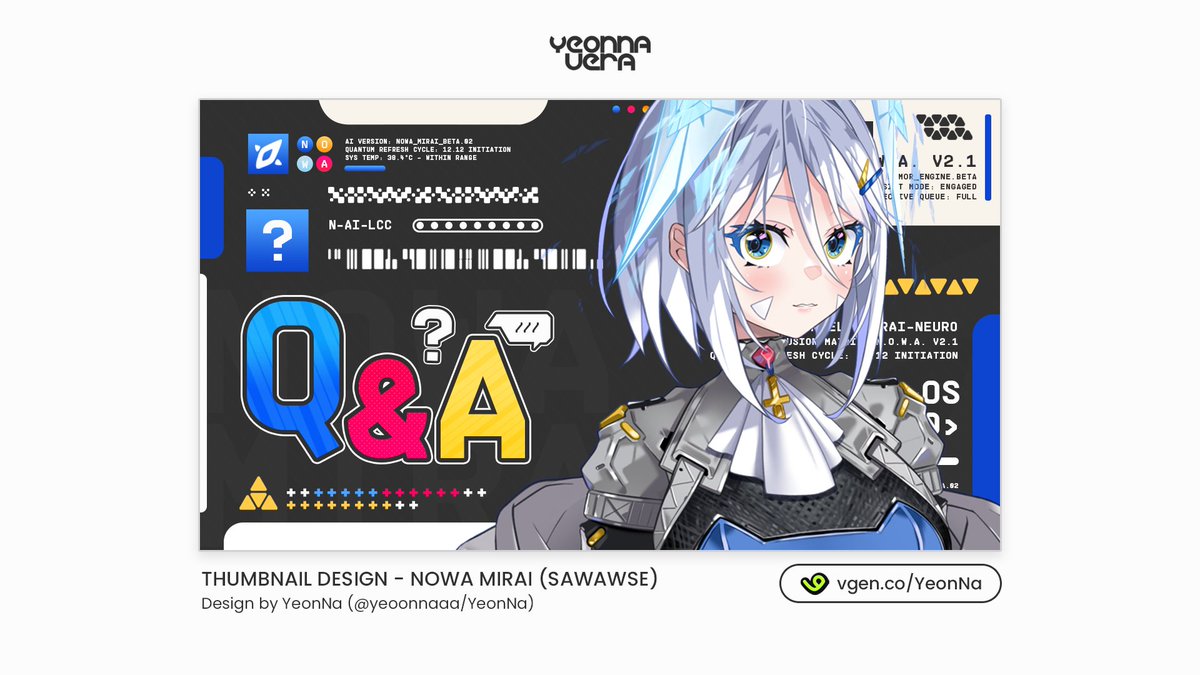 yeoonnaaa's tweet image. Commission Work!  
Made 5 thumbnails for ( @nowa_ai / @sawawse ) 
Thank you for commissions✨ 

Want one too? I&apos;m open for commissions on VGen!
👉vgen.co/YeonNa

#VGenComms #Vtuber