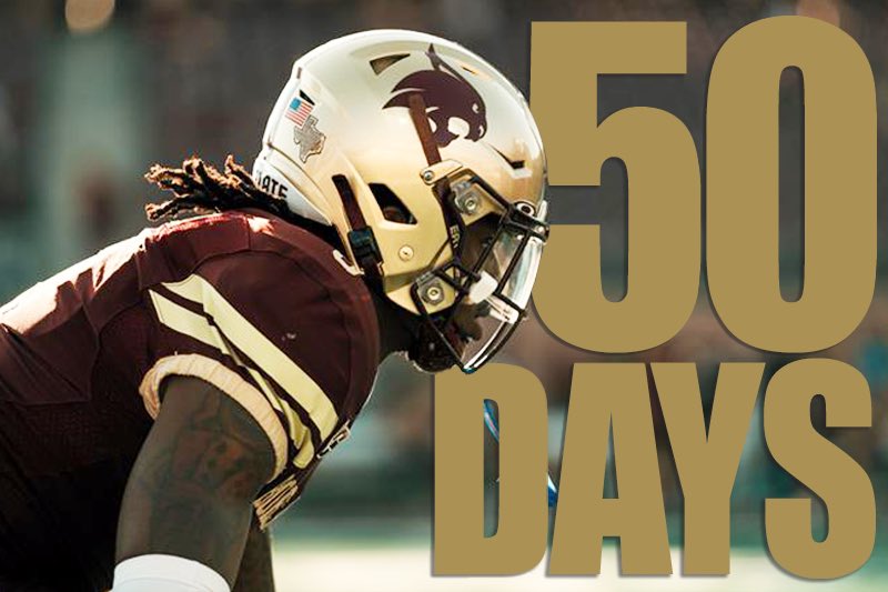50 DAYS ‘TIL KICKOFF 🏈
Football season will be here before you know it — don’t get left on the sidelines! Join, renew, or increase your Bobcat Club membership today and stay in the game. 😼 #EatEmUp

🔗 txstatebobcats.evenue.net/www/ev_txstate…