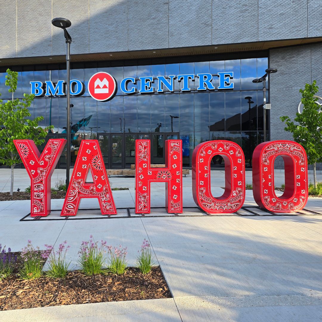 F&D Scene Changes (@fdscenechanges) on Twitter photo If you're down at the <a href="/calgarystampede/">Calgary Stampede</a> this weekend head to the BMO Centre and take a picture with this years newest YAHOO sign! 🤠📷
@cb_advertising If you're down at the <a href="/calgarystampede/">Calgary Stampede</a> this weekend head to the BMO Centre and take a picture with this years newest YAHOO sign! 🤠📷
@cb_advertising
