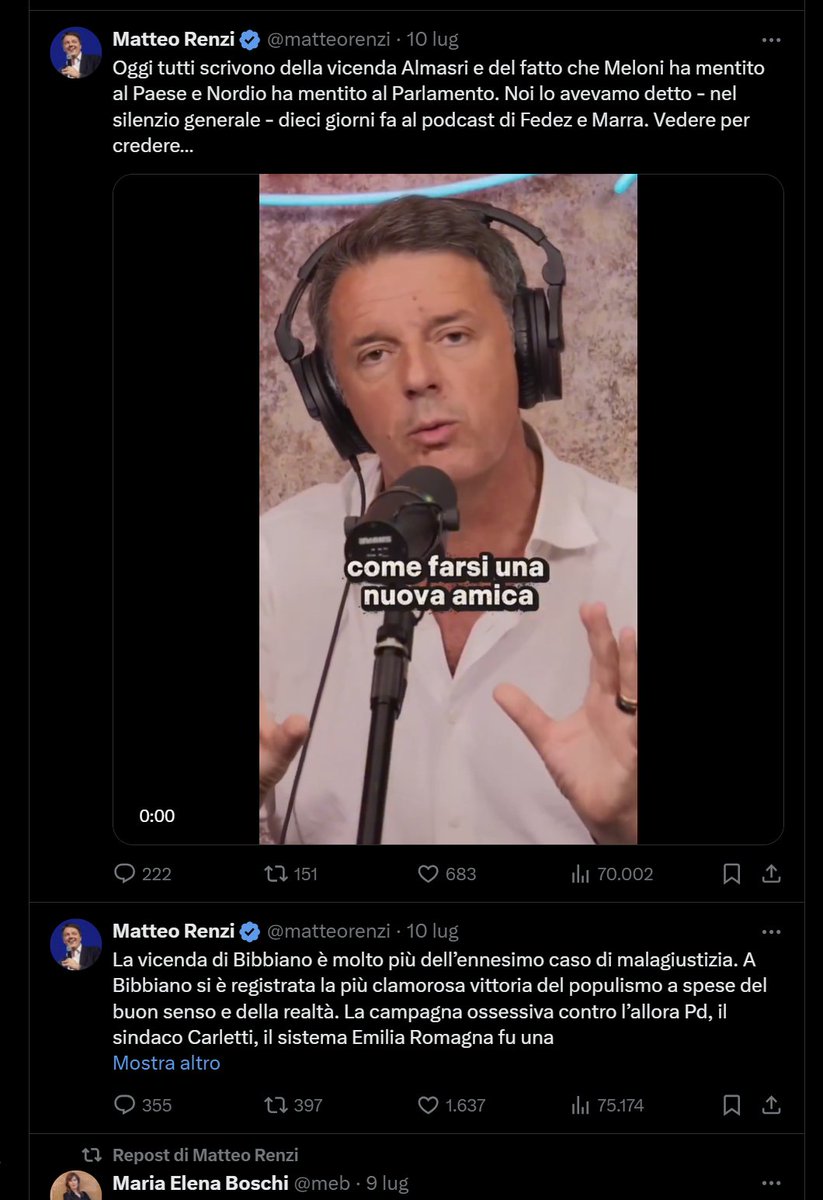 a____capo's tweet image. Nelle ultime 24h #Renzi, #Calenda, Magi e i profili partito di #ItaliaViva #Azione e +Europa hanno usato X varie volte ma non hanno dedicato un tweet di solidarietà a #FrancescaAlbanese.
Ricordatevelo quando vi verranno a raccontare che sono dalla parte del diritto internazionale