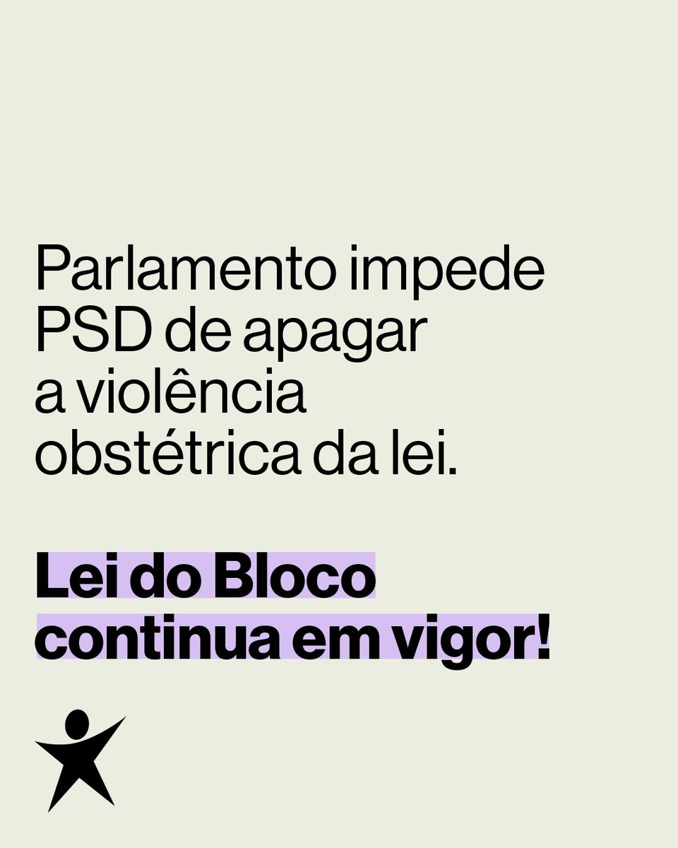🔙 O PSD quis recuar
🛑 O Parlamento travou o recuo
✊ A lei do Bloco continua em vigor