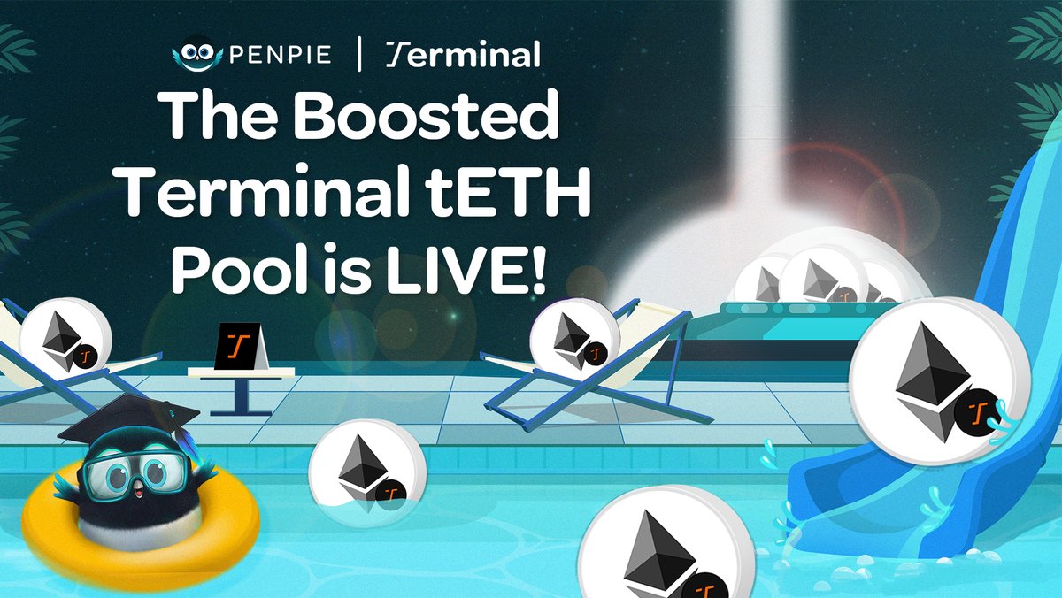 ETH terminal? The $tETH pool has landed on @Penpiexyz_io!🛬 @Terminal_fi  users depositing $tETH via @ethereum can earn: ⚡️30x @Terminal_fi Points  ⚡️3x @ether_fi Points ⚡️19% APY Deposit now and enjoy double points with