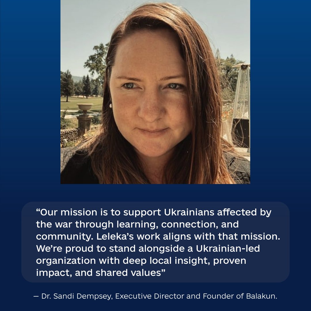 Leleka_FDN's tweet image. @Leleka_FDN is proud to partner with @BalakunUA to support Ukrainians through free language mentoring, confidence-building, and global connection.
Together, we’re launching new projects to empower veterans, field medics & civilians. More coming soon.
#LelekaFoundation #Balakun