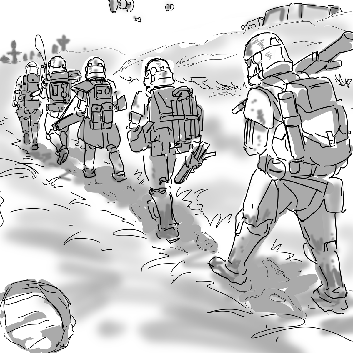MnnM_Mk1's tweet image. スターウォーズまとめ
ただ移動してるだけとか、戦闘してない兵隊のシーンが好きです。