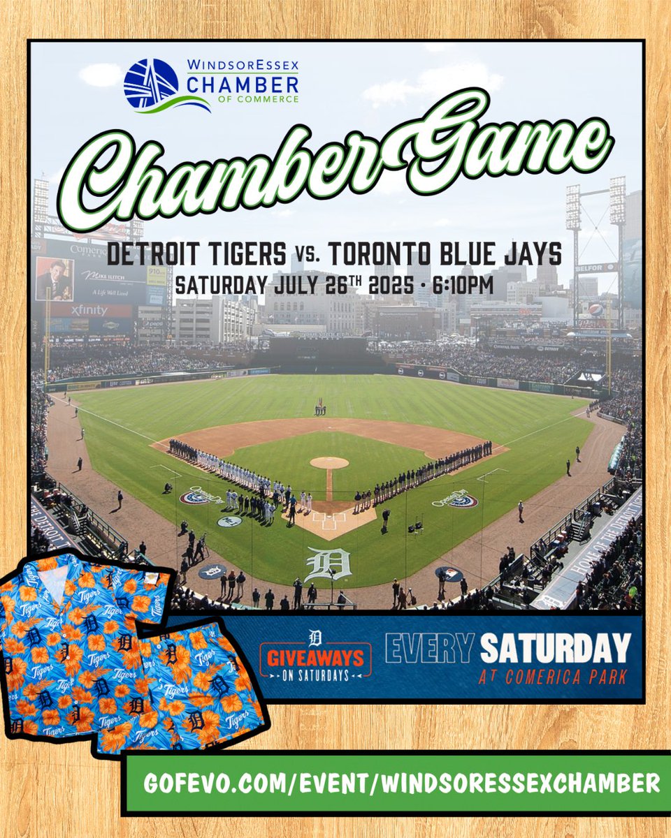🚨LESS THAN 20 TICKETS REMAIN!🚨

Today is the LAST DAY to get your tickets for the July 26th <a href="/tigers/">Detroit Tigers</a> vs <a href="/BlueJays/">Toronto Blue Jays</a> game at Comerica Park. Register now at the link below 👇

gofevo.com/event/windsore….