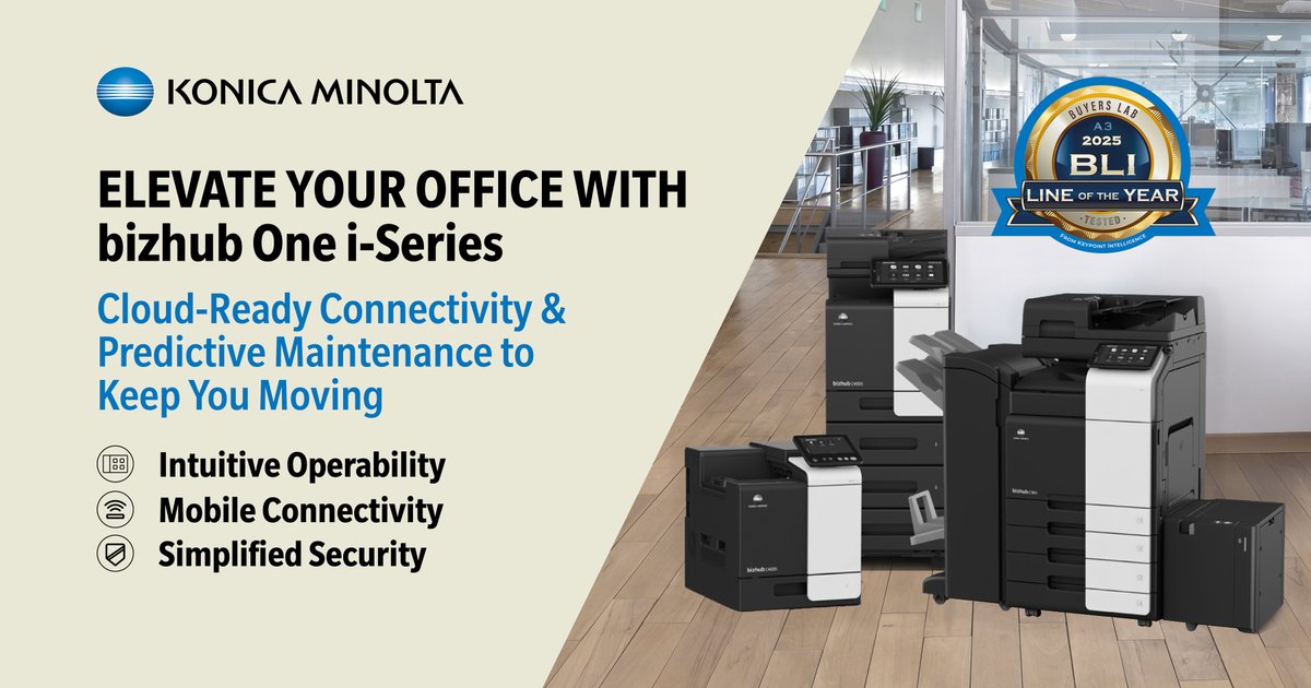 The bizhub One i-Series is built to keep your team moving. 🖨️✨

With smarter operability, enhanced security, and eco-conscious design, this next-gen multifunctional device is ready to power your connected workplace.

hubs.li/Q03m_tPD0