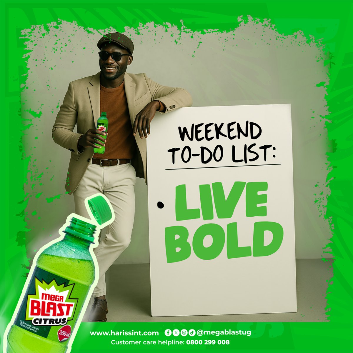 MegaBlastUg's tweet photo. Step into the weekend your way! Refresh. Live free, live bold.🥳 https://t.co/gx1dgW5Br5