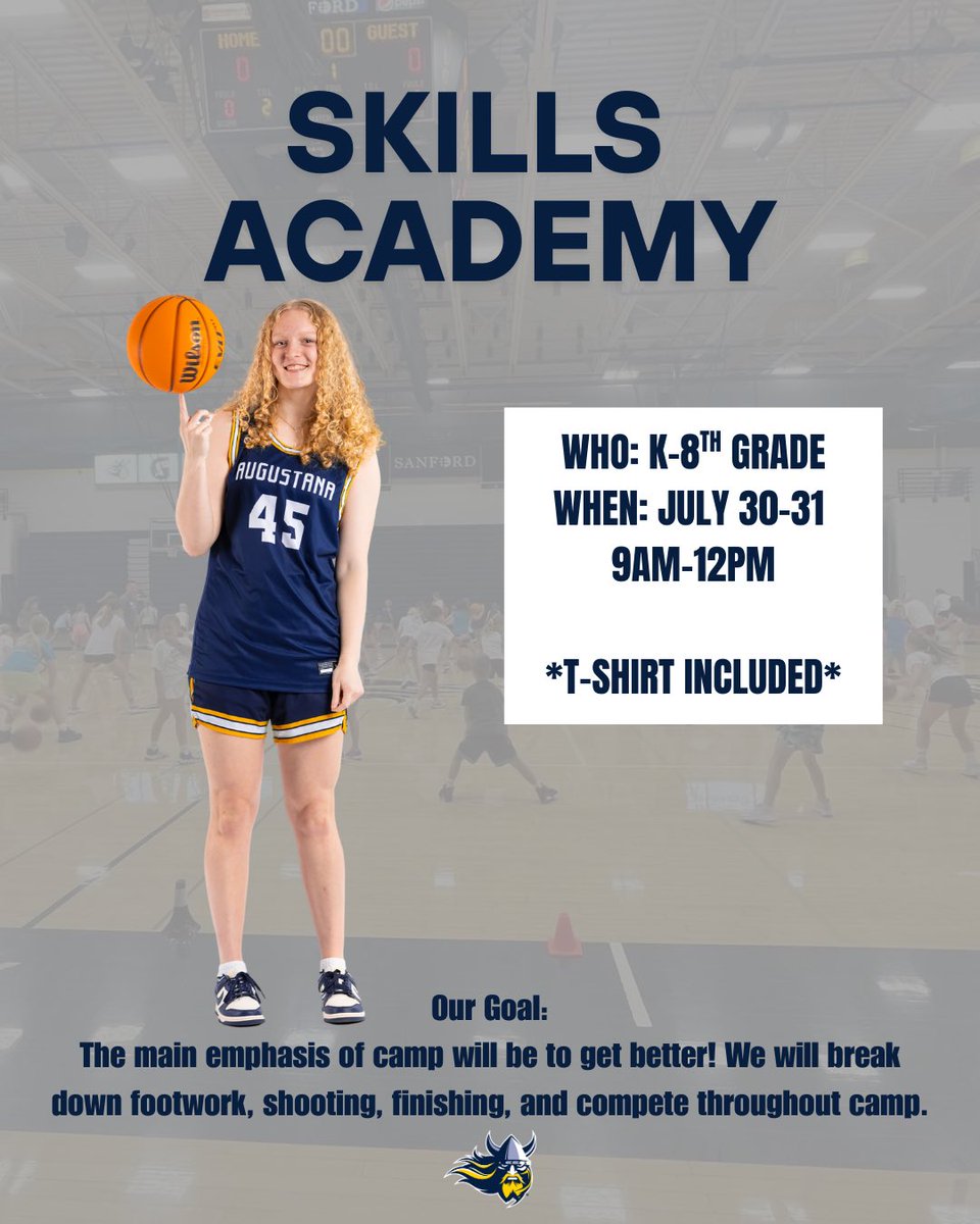 SKILLS ACADEMY👣🏀

Join us for 2 days of skills, shooting, footwork, and FUN!

Click the link to sign ⬆️ 
bit.ly/3HZhqsb

#BuildingChampions