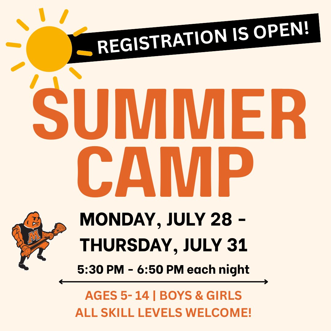 ☀️🥍 MYLA 2025 Summer Camp Registration is OPEN! 📅 July 28–31 | ⏰ 5:30–6:50 PM 👧👦 Ages 5–14 | All skill levels welcome 💵 $80 (+$35 USA Lax fee if needed) 🔗 Register: account.usalacrosse.com/event/view/843…
Email moorheadlax@gmail.com with questions! #MYLALacrosse #SummerCamp #SpudPride