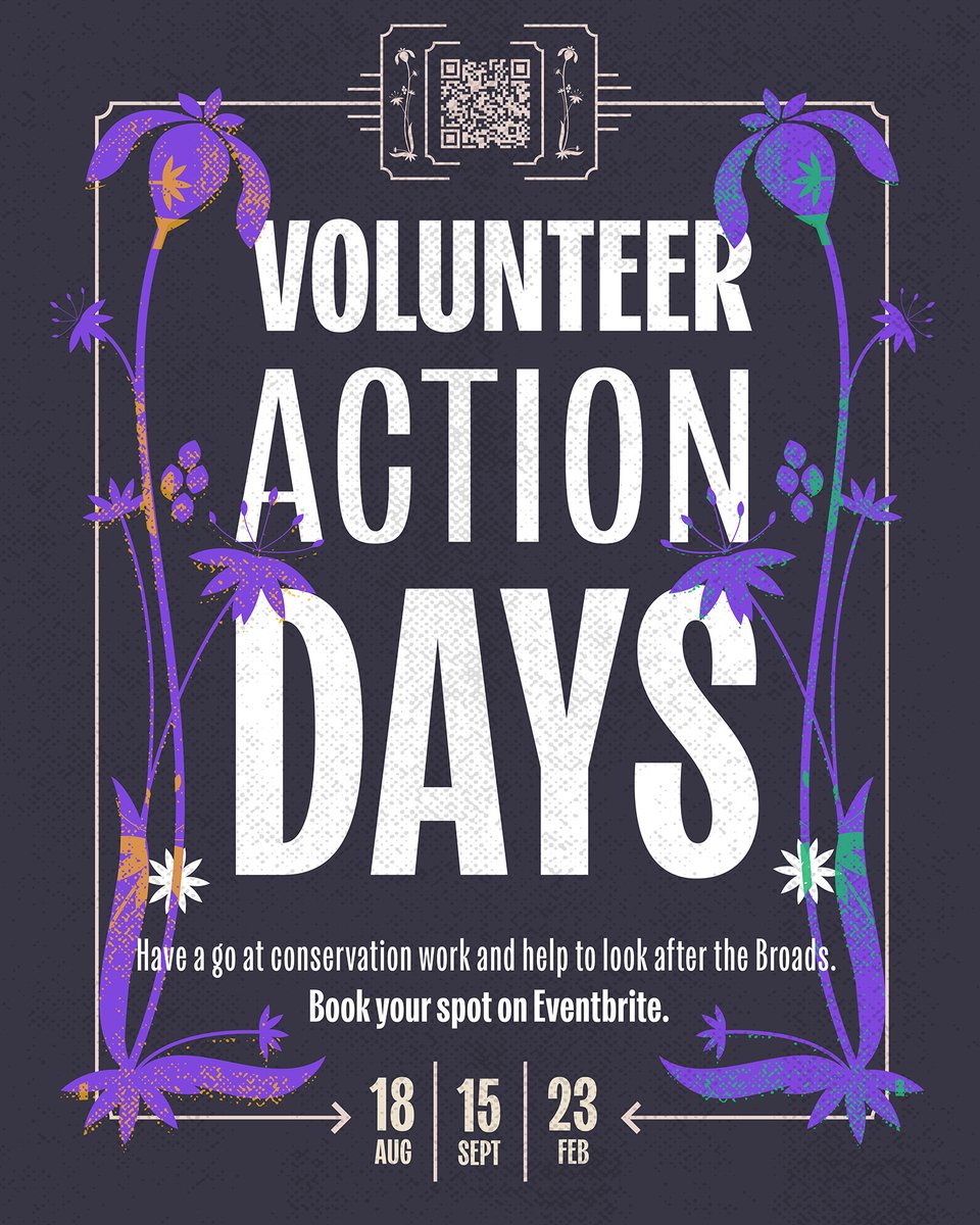 BroadsNP's tweet image. 🤝 We have some fantastic Volunteer Action Days coming up soon which offer a great opportunity to have a go at conservation volunteering in the Broads National Park.
Get involved and join us this August, September and February 2026.
Book your spot here: eventbrite.co.uk/cc/volunteer-a…