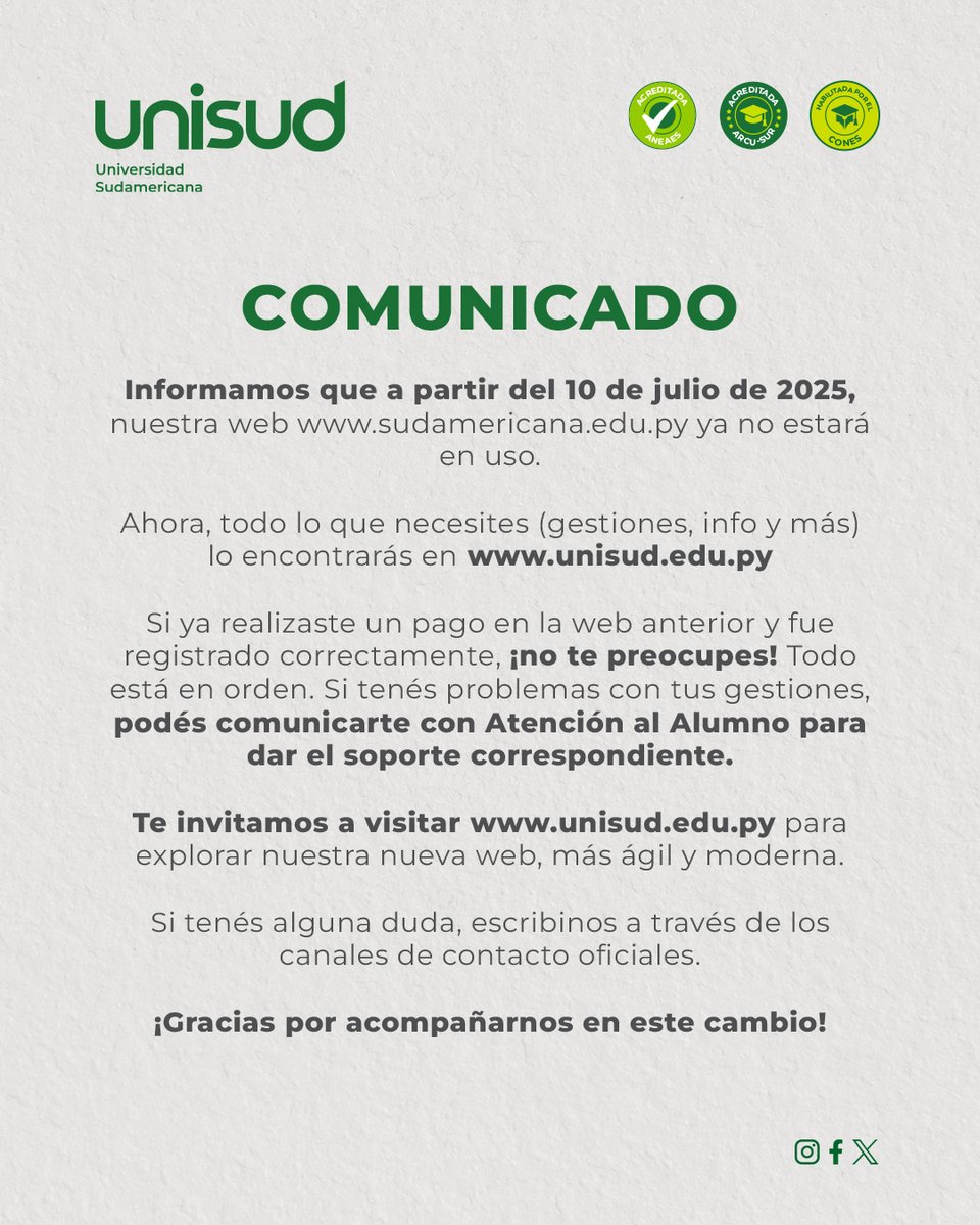 Universidad Sudamericana - UNISUD tweet media
