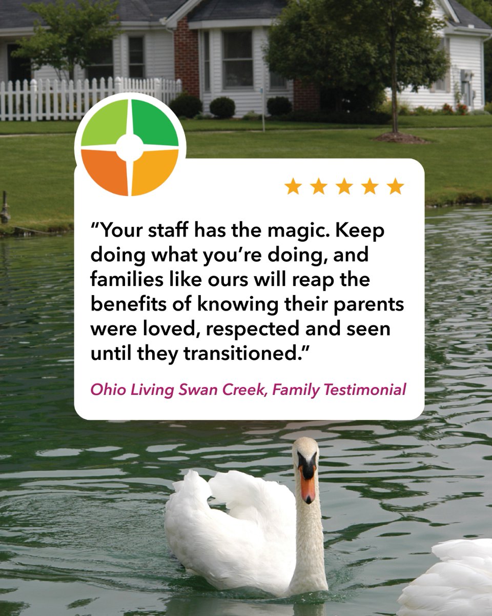 Positive feedback means the world to us, and it helps others feel confident choosing an #OhioLiving life plan community. We recently received this warm note from the family of two Ohio Living Swan Creek residents, Carmen and Victor. #ohiolivingit #seniorcare