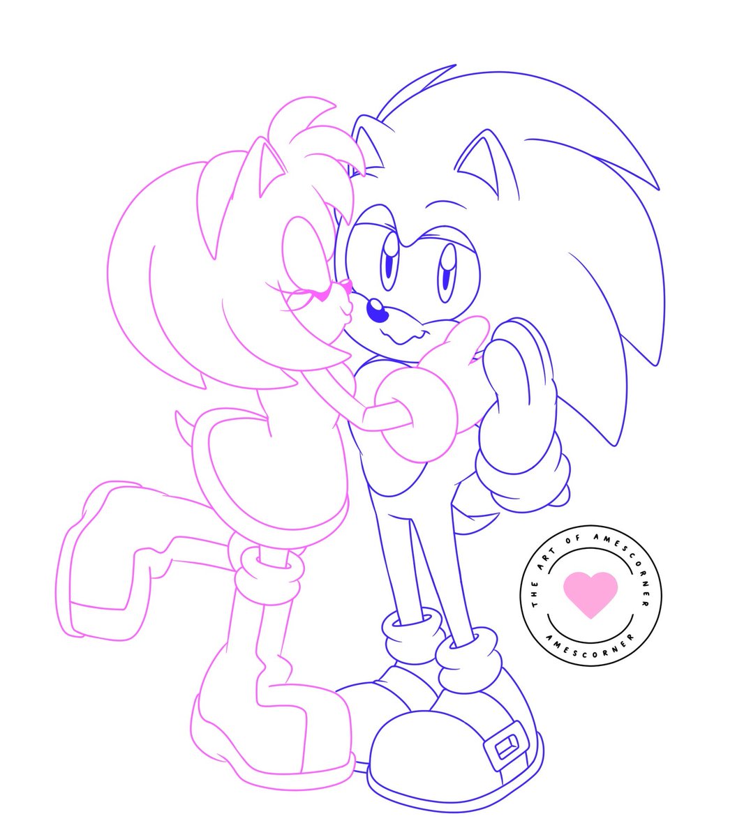 callmeames0's tweet image. This is technically a repost, all my previous work was deleted but Iβve somewhat got it resolved. My Tumblr is back up for anyone interested in that as well. I will work to put my posts back up π«Ά #sonamy #SonicTheHedgehog #sonic #sth #amyrose #fanart