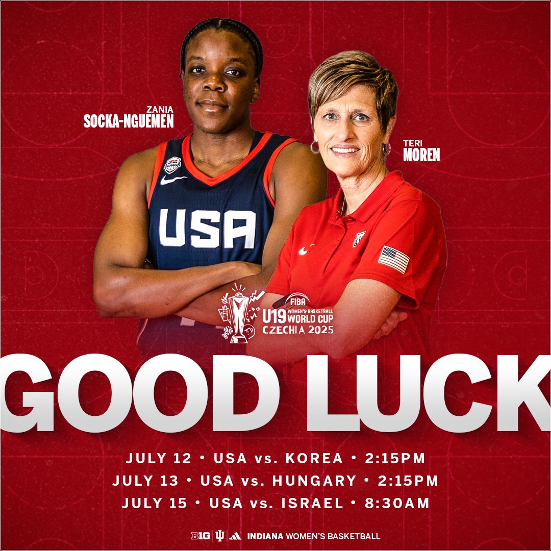 Indiana Women’s Basketball (@indianawbb) on Twitter photo Sending a good luck to <a href="/zan1a_/">Zania “Big Z” Socka-Nguemen</a> & Coach <a href="/TeriMoren/">Teri Moren</a> as they open <a href="/usabjnt/">USABJNT</a> play today! Sending a good luck to <a href="/zan1a_/">Zania “Big Z” Socka-Nguemen</a> & Coach <a href="/TeriMoren/">Teri Moren</a> as they open <a href="/usabjnt/">USABJNT</a> play today!