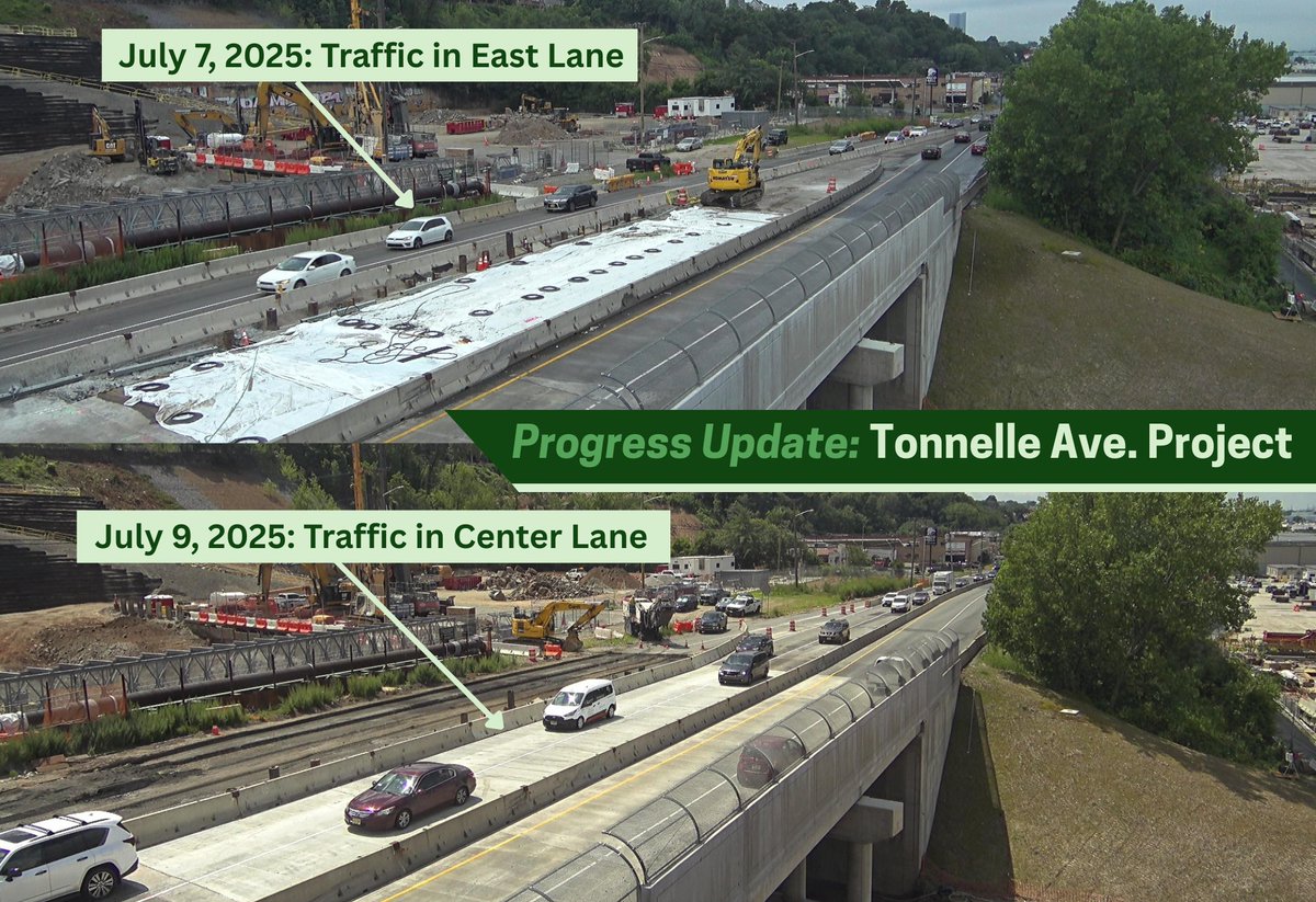 GatewayProgNews's tweet image. 🚉WEEK-END UPDATE: Tonnelle Avenue🚂
This week, the Tonnelle Ave team implemented the final traffic switch, moving traffic into the newly-built middle section of the bridge. This marks the beginning of the final phase of work on this project!