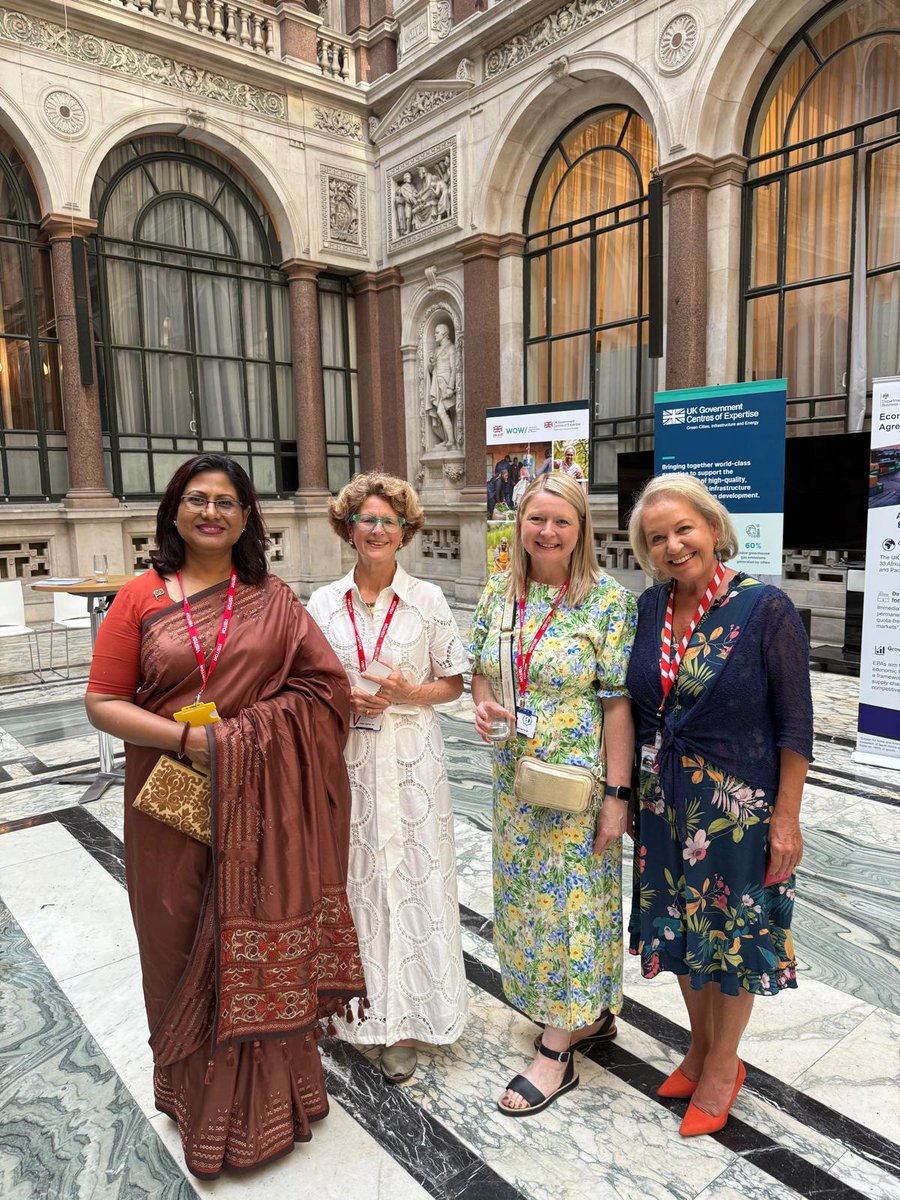 BDHCLondon's tweet image. High Commissioner @abida1968 joined in a Reception hosted by @biztradegovuk and @FCDOGovUK. The HC engaged @D_G_Alexander, @JennyChapman, Baroness Rosie Winterton of Doncaster DBE, UK Trade Envoy for Bangladesh; Emma Ormond from Primark and
Karen Coventry from Marks & Spencer.