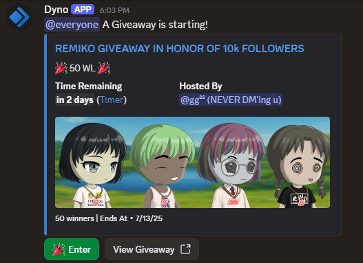 To celebrate reaching 10k followers, we’ve launched a giveaway for a WL spot in our Discord 🐰

Let’s keep it going!