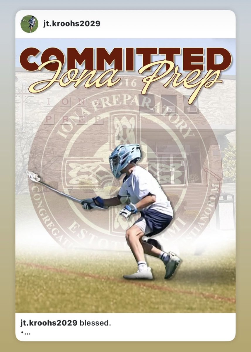 Welcome to IP Lax ‘29 JT Kroohs #gogaels