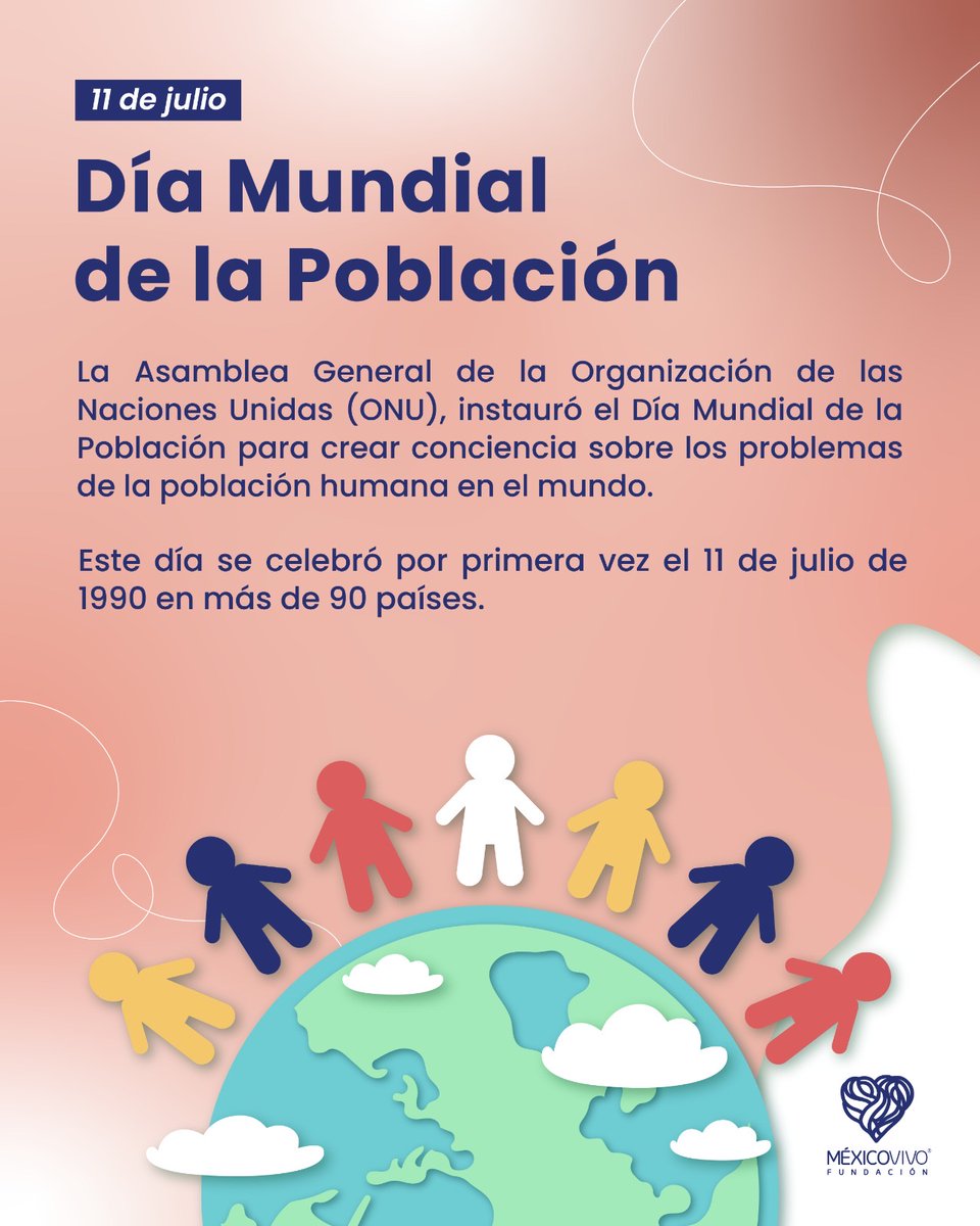 fundmexicovivo's tweet image. Este Día Mundial de la Población queremos invitarte a conocer más sobre el origen de esta conmemoración y las preocupaciones de algunos especialistas respecto a los recursos necesarios para sostener el bienestar de la población en el futuro. 🌎