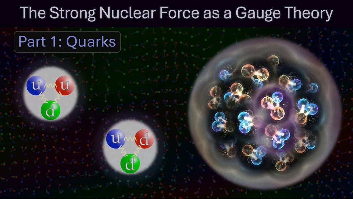 RBehiel's tweet image. The strong nuclear force blossoms from the principle of local SU(3) color symmetry. Join me as we derive quantum chromodynamics from first principles in this new 5-part series. Part 1 is now online! :)
youtu.be/GfeeIwmb_hw