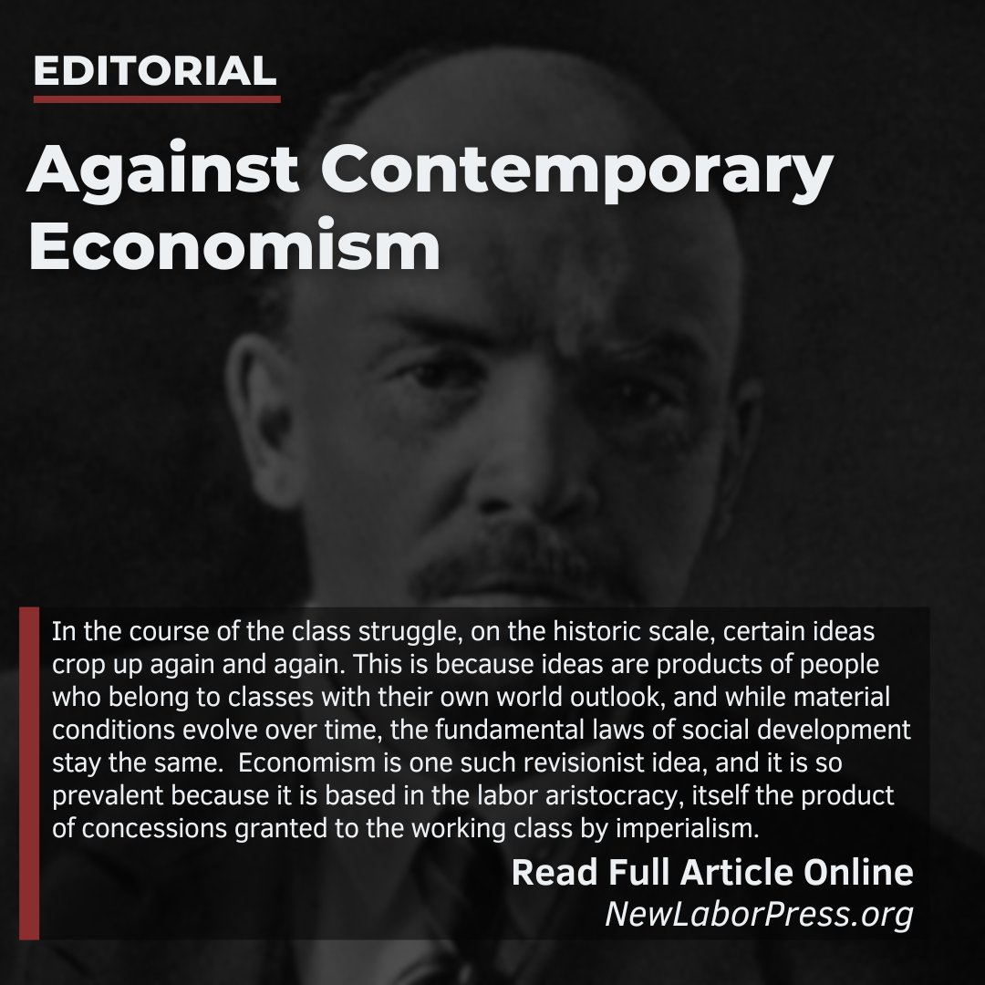 NewLaborPress's tweet image. Economism leads to a minority of workers selling out the majority for their own short term gain, undermining working-class unity, betraying the political goals of the class, and blocking the progress of the labor movement.
Read Here:
newlaborpress.org/2025/06/30/aga…