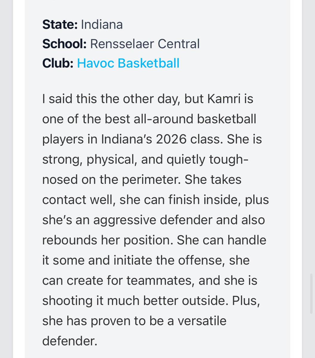 Kamri Rowland (@rowlandkamri) on Twitter photo Thank you for the amazing write up!! <a href="/PGHIndiana/">Prep Girls Hoops Indiana</a> <a href="/WesRadtke/">Wes Radtke</a> <a href="/Bomber_Sports/">Rensselaer Athletics</a> <a href="/INEliteHavoc/">Havoc Basketball</a> Thank you for the amazing write up!! <a href="/PGHIndiana/">Prep Girls Hoops Indiana</a> <a href="/WesRadtke/">Wes Radtke</a> <a href="/Bomber_Sports/">Rensselaer Athletics</a> <a href="/INEliteHavoc/">Havoc Basketball</a>
