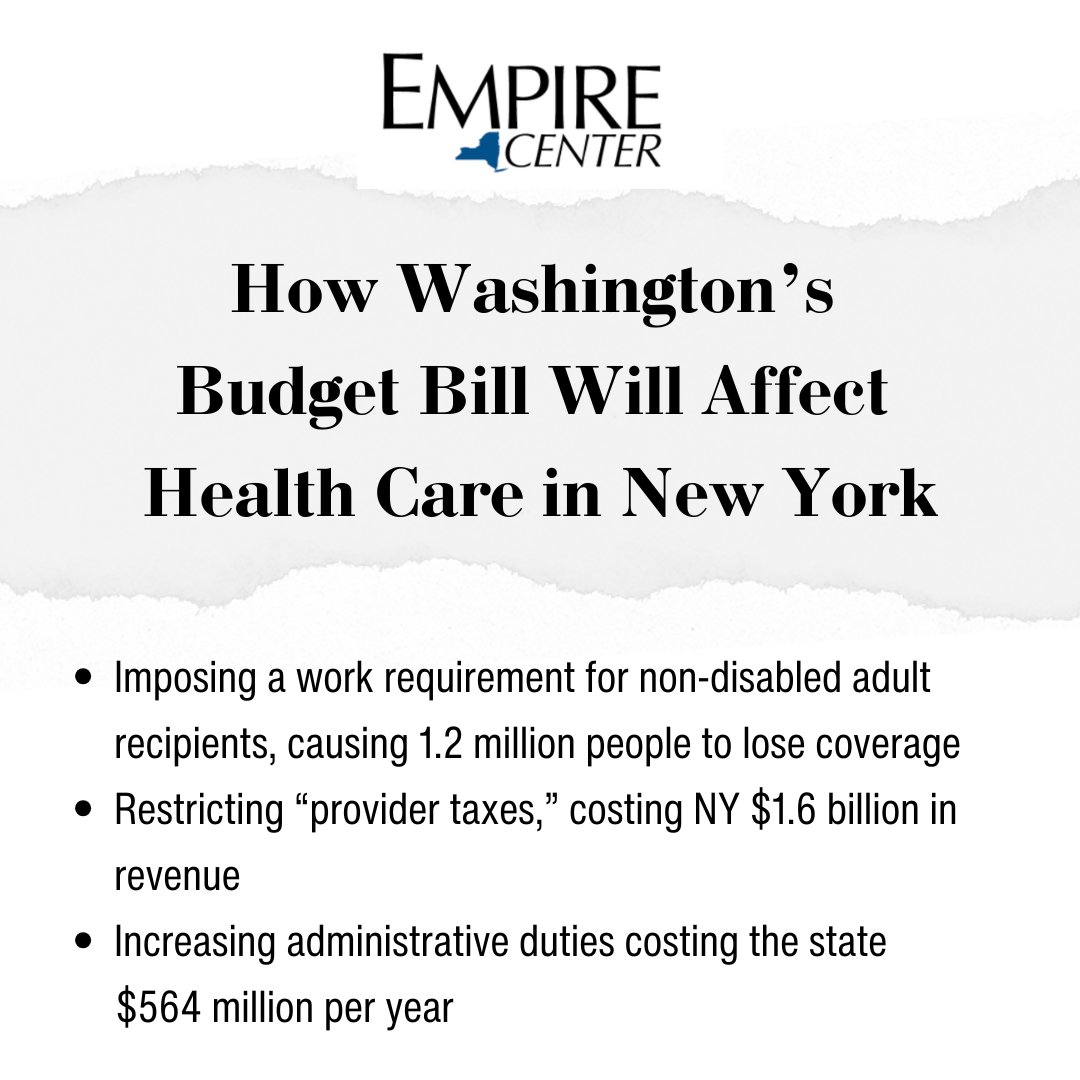 HealthEdProject's tweet image. Congress’s healthcare cuts will have devastating impacts on New York’s health system. These aren’t just numbers – this will affect real families, doctors, and hospitals.
empirecenter.org/publications/h…