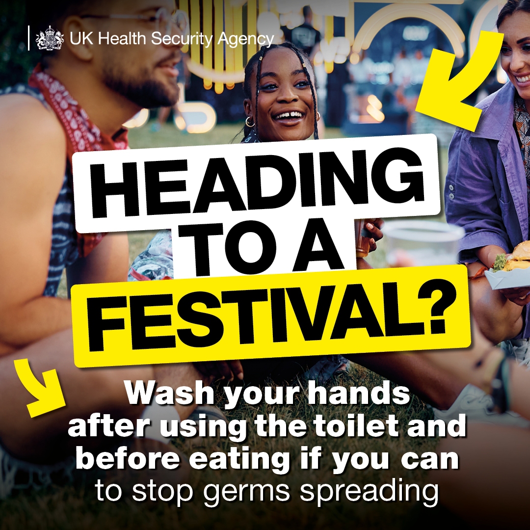 Off to see Oasis? 🎸🥁🎤

Enjoy your night. Strike the right note with these simple ways to keep safe and well:

🧃Keep hydrated in hot weather
🏠Stay at home if you don’t feel well
🤲Wash your hands frequently