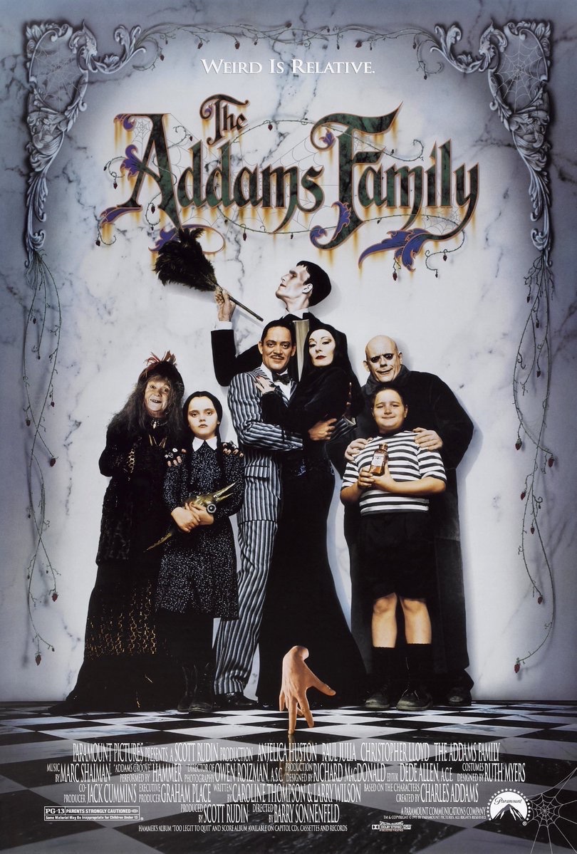EugWSerra's tweet photo. On November 22, 1991, The Addams Family was released! #TheAddamsFamily #AnjelicaHuston #RaulJulia #ChristopherLloyd #ChristinaRicci 
#JimmyWorkman #JudithMalina #CarelStruycken #JohnFranklin #ChristopherHart #ElizabethWilson #PaulBenedict #DanHedaya #MercedesMcNab https://t.co/IFD6XGL76l