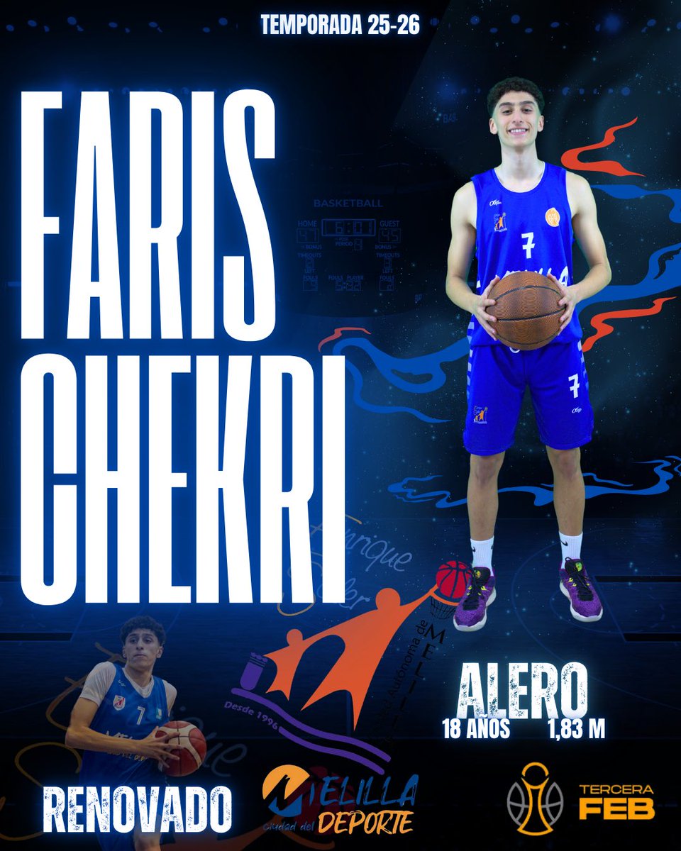 Faris Chekri renueva por el Melilla Ciudad del Deporte Enrique Soler para la Temporada 25-26.

Noticia completa: cdenriquesoler.clupik.app/es/news/faris-…