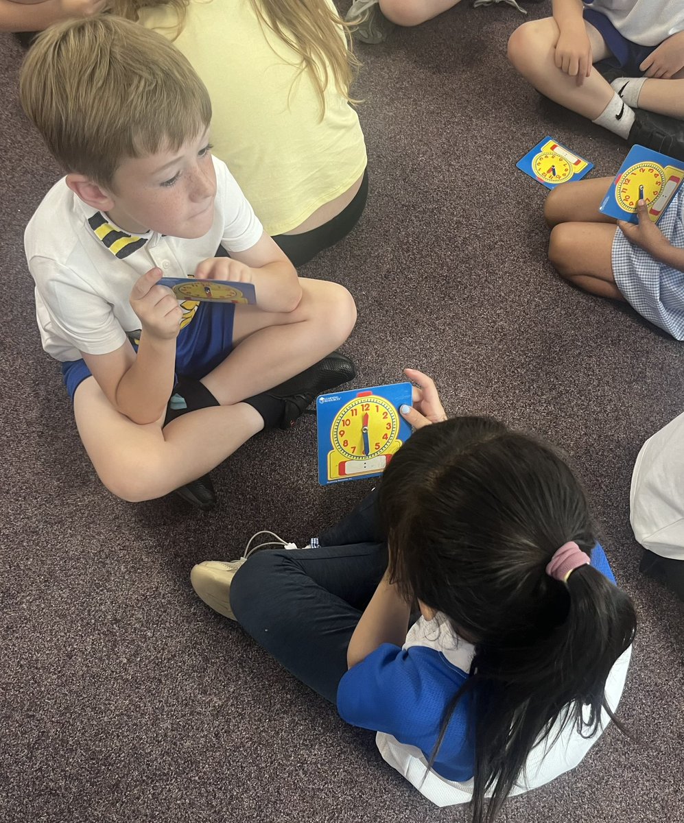 PCPSwans's tweet image. We made o’clock and half past times with our partners! ⏰ #pcpmaths