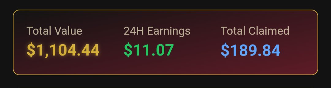 Jennifer Kruidbos (@jenkruidbos) on Twitter photo Eleven days since I posted about the <a href="/rsitokenpls/">RSI Ecosystem📜</a> printers Hidden and Secret. Continued small daily buys and reinvesting my earnings. Daily earning has gone from $5 to $11.
Wonder where I'll be in a month and in a year from today?
Love this project! Great community. Eleven days since I posted about the <a href="/rsitokenpls/">RSI Ecosystem📜</a> printers Hidden and Secret. Continued small daily buys and reinvesting my earnings. Daily earning has gone from $5 to $11.
Wonder where I'll be in a month and in a year from today?
Love this project! Great community.