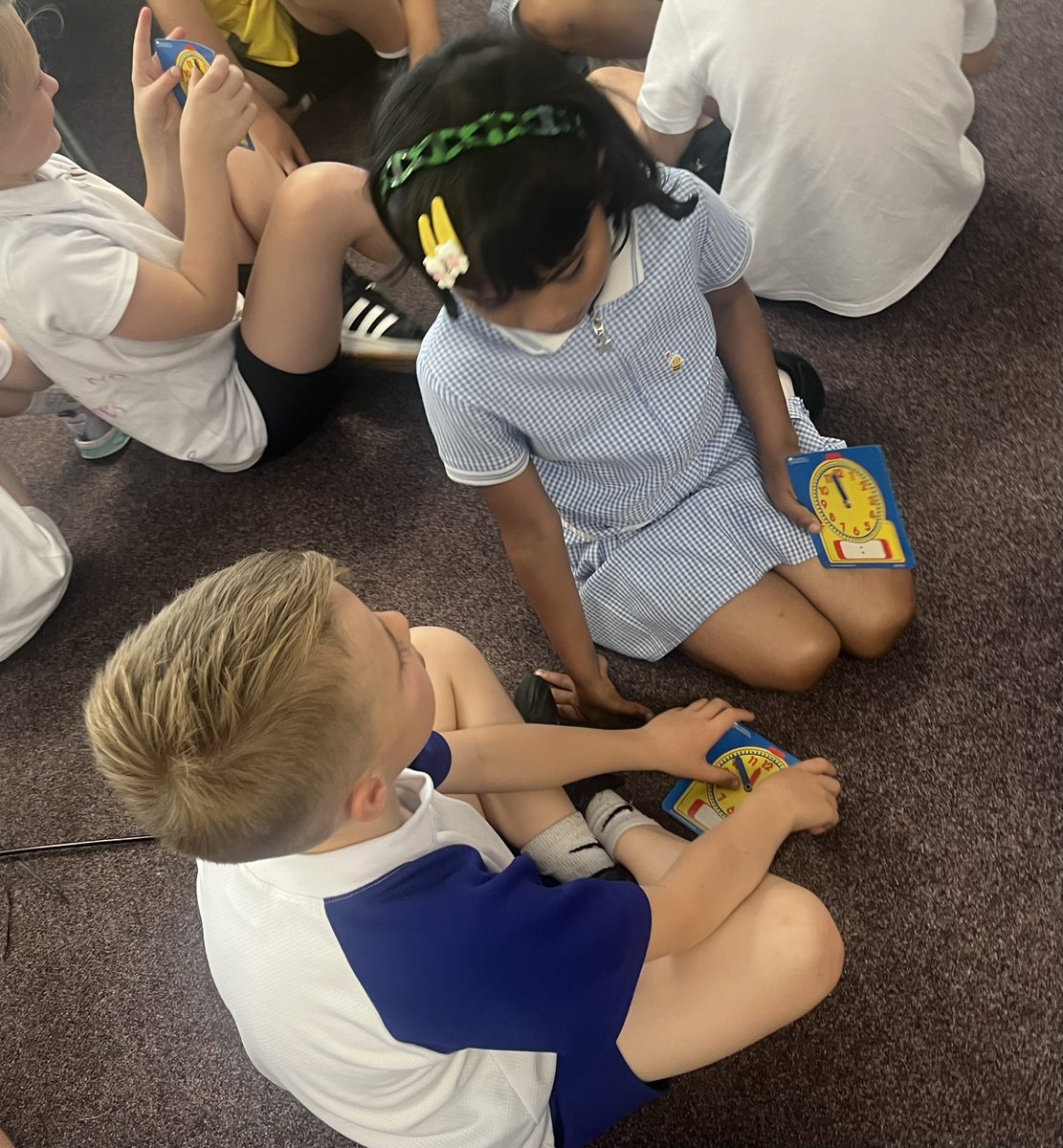 PCPSwans's tweet image. We made o’clock and half past times with our partners! ⏰ #pcpmaths