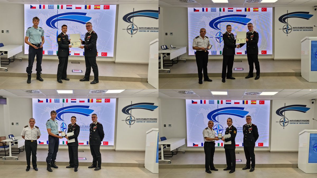 We bid farewell to our colleagues and friends OF3 Kaspak, OF2 Kutuk, OR9 Dizman, OR9 Guler, from 🇹🇷 <a href="/jandarma/">T.C. Jandarma Gn. K</a> , as they conclude their tour of duty here at #NSPCoE. We’ll miss your dedication &amp; professionalism! Çok teşekkür ederim! #WeAreNATO #StrongerTogether