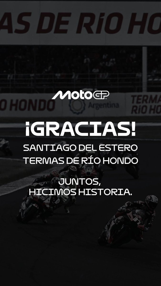 argmotogp's tweet photo. Comunicado oficial de Grupo OSD y Dorna Sport. 

Argentina MotoGP-Termas de Río Hondo
@MotoGP
@TurismoSDE 
@GobiernoSDE https://t.co/1Rhj3exG2n
