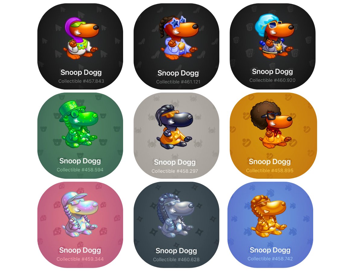 Upgraded over 100 Snoop Dogg Telegram NFT Gifts💎

Here are my favorites
