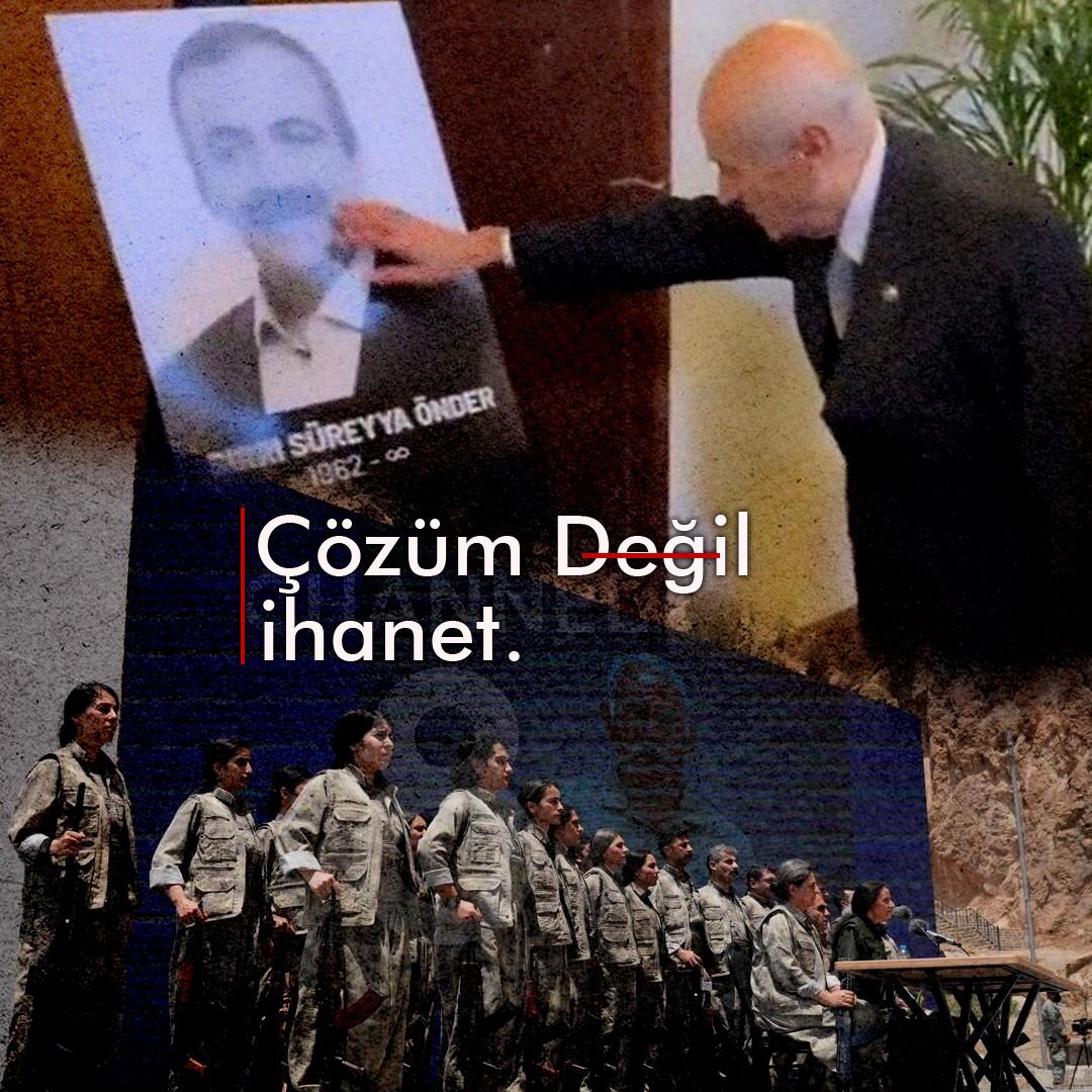 PKK'ya ne vaat ettiniz?

Eli kanlı bebek katillerine ne vaat ettiniz?

Şehit analarına sordunuz mu?

Çözüm değil ihanet!