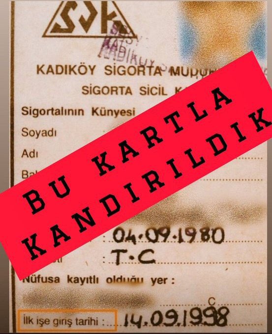 ERGiN 34 (@ergistanbul) on Twitter photo Devletin verdiği SSK giriş kartları var.Prim ödemeleri yapılmış
SGK sistemi bizi tanıyor ama emeklilikte tanımıyor.
İşte biz bunu adalete sığdıramıyoruz!
Sayın
<a href="/RTErdogan/">Recep Tayyip Erdoğan</a>
<a href="/Akparti/">AK Parti</a>
<a href="/AvMustafaArslan/">Av.Mustafa ARSLAN</a>
<a href="/GokhanDikts/">Gökhan Diktaş</a>
<a href="/CKoncagul/">Çiğdem Koncagül</a>
Ak Parti Milletvekilleri
#StajyerÇırakYeniYasaBekliyor Devletin verdiği SSK giriş kartları var.Prim ödemeleri yapılmış
SGK sistemi bizi tanıyor ama emeklilikte tanımıyor.
İşte biz bunu adalete sığdıramıyoruz!
Sayın
<a href="/RTErdogan/">Recep Tayyip Erdoğan</a>
<a href="/Akparti/">AK Parti</a>
<a href="/AvMustafaArslan/">Av.Mustafa ARSLAN</a>
<a href="/GokhanDikts/">Gökhan Diktaş</a>
<a href="/CKoncagul/">Çiğdem Koncagül</a>
Ak Parti Milletvekilleri
#StajyerÇırakYeniYasaBekliyor