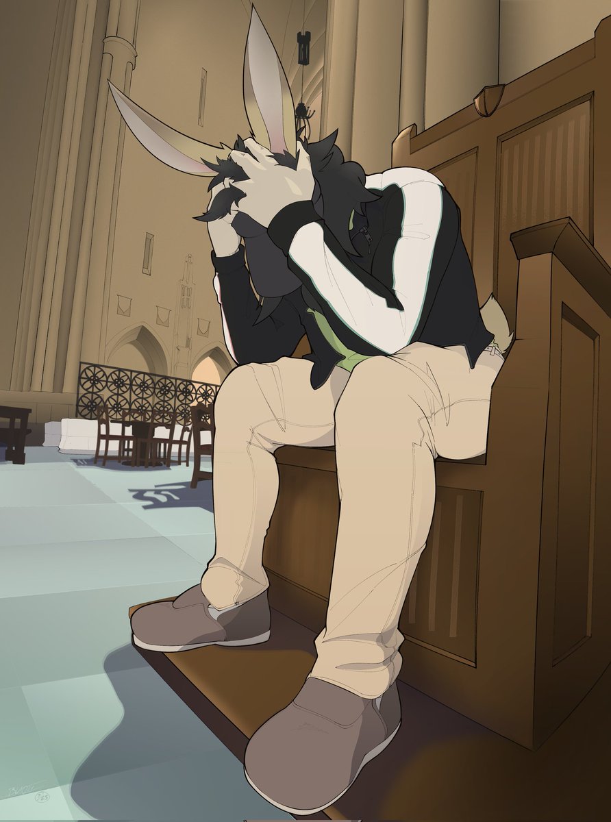 Heavy weighs the sins of the bnny...