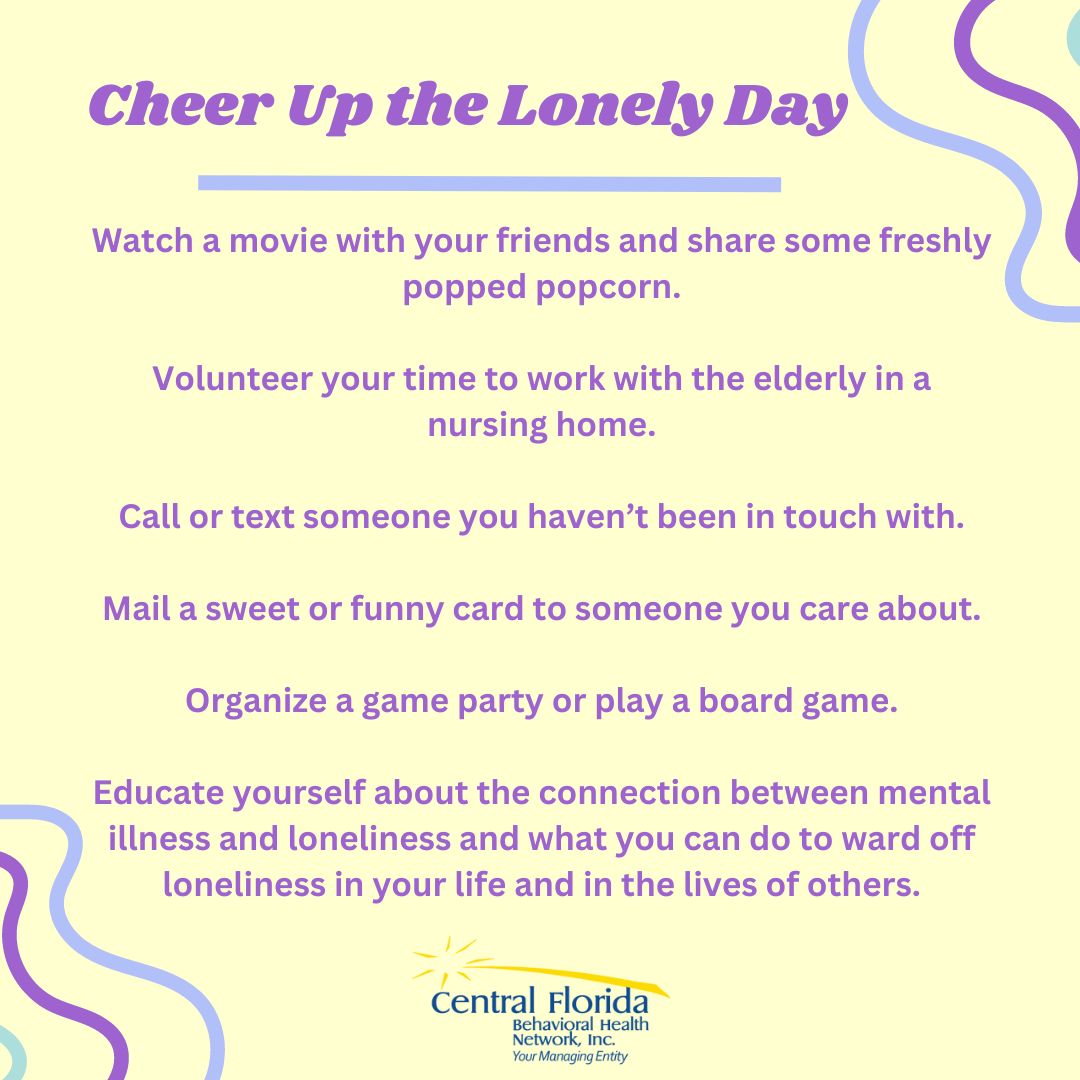 Today is Cheer Up the Lonely Day 
You may not have heard of it before, but its message is powerful: a reminder to reach out with kindness and connection.
#Loneliness can touch anyone at any time. A small gesture can make a big difference in someone’s day.
