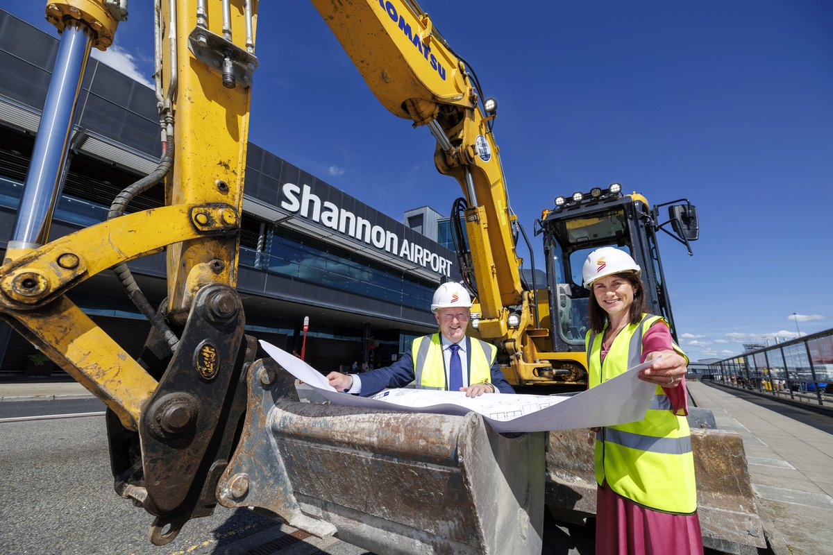 SeanCanney's tweet image. Great to visit @ShannonAirport yesterday on my first official visit as Minister of State.
Exciting €30m investment under way – incl. terminal upgrades, new R&D space & Ireland’s first solar PV farm on airport lands.