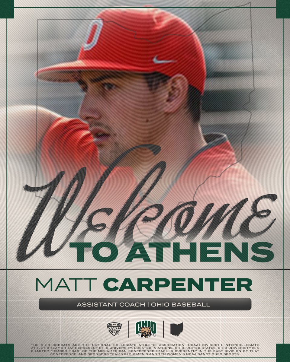 Ohio_Baseball's tweet image. Welcome to Athens, Matt Carpenter!
READ MORE: tinyurl.com/yog63wcj
#OUohyeah