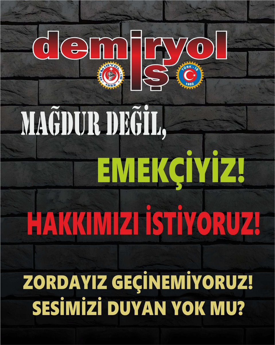 #zordayizgecinemiyoruz <a href="/tcbestepe/">T.C. Cumhurbaşkanlığı</a> <a href="/csgbakanligi/">T.C. Çalışma ve Sosyal Güvenlik Bakanlığı</a> <a href="/HMBakanligi/">T.C. Hazine ve Maliye Bakanlığı</a> <a href="/Akparti/">AK Parti</a> <a href="/herkesicinCHP/">CHP 🇹🇷</a> <a href="/RTErdogan/">Recep Tayyip Erdoğan</a> <a href="/tipgenelmerkez/">Türkiye İşçi Partisi</a> <a href="/turkiskonf/">TÜRK-İŞ</a> <a href="/hakiskonf/">HAKİŞ KONFEDERASYONU</a> <a href="/demiryolis26/">Demiryol-İş Eskişehir Şubesi</a>  ✊
