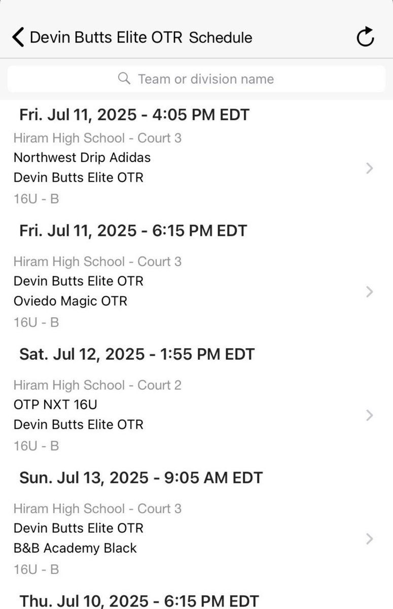 Updated schedule*