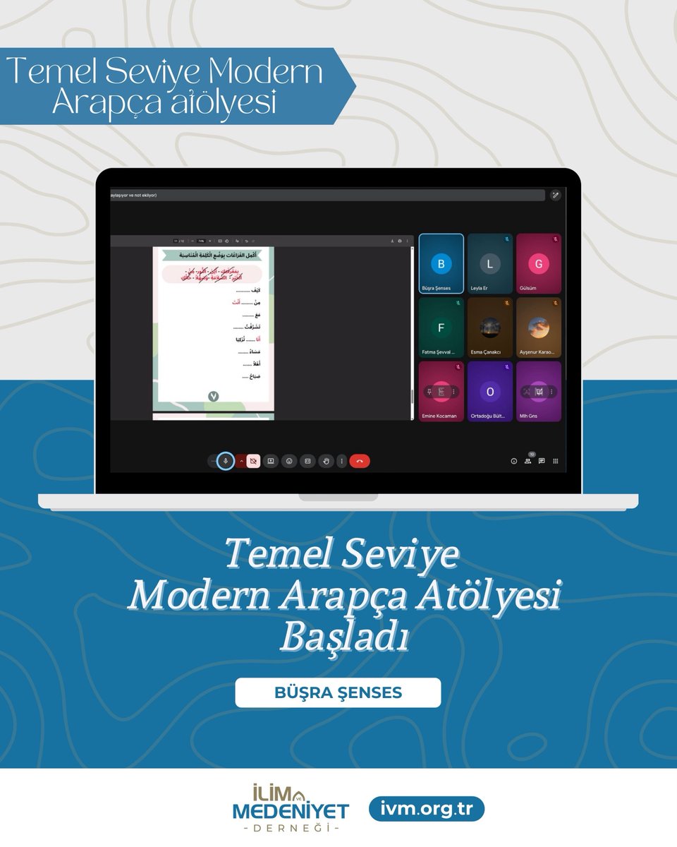 Temel Seviye Modern Arapça Atölyesi Başladı!