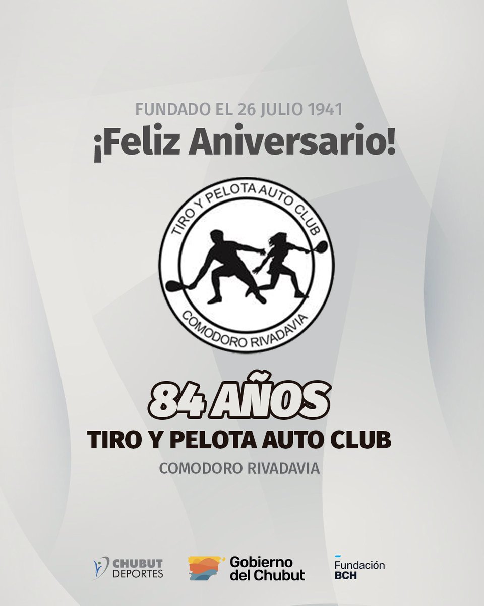 Feliz 84° Aniversario Tiro y Pelota Auto Club  🎉
#aniversario #club #chubutdeportes #ComodoroRivadavia
